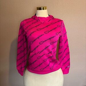 Champion Fuchsia Script Hoodie